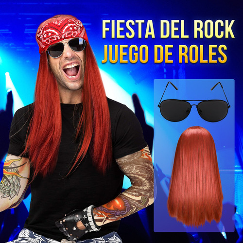 Accesorios Para Disfraz De De Rockero De Los 70s 80s 90s 7