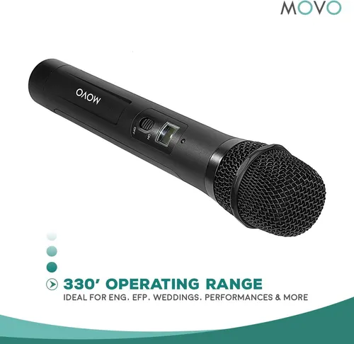 Movo Wmic80 Uhf Sistema De Micrófono De Mano Inalámbrica Con
