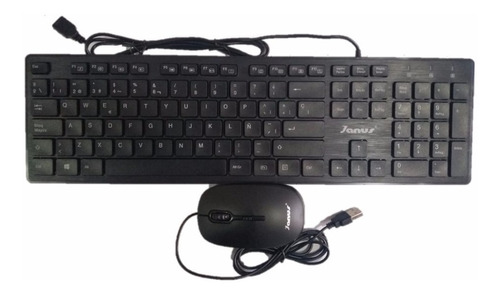 Combo Teclado Y Mouse Janus Usb Con Pad Mouse