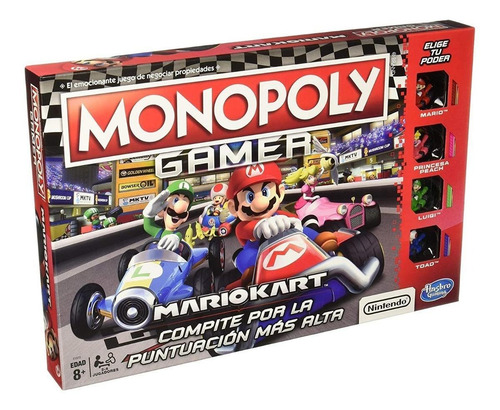 Imagen 2 de 5 de Juego de mesa Monopoly Gamer Mario Kart Hasbro E1870