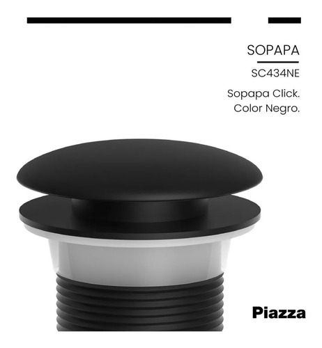 Imagen 3 de 7 de Sopapa Piazza Click Negro Sc434ne