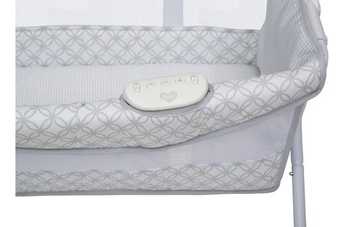 Cuna Moises Para Bebe Con Luz Sonido Delta Children Gris Diseño Circulos