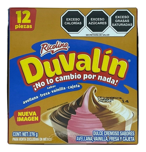 Duvalin Avellana Fresa Vainilla Y Cajeta 12 Pz