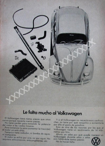 Cartel Retro Autos Volkswagen Vocho 1969 /690