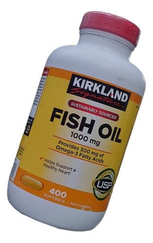 Omega 3 Fish Oil 1000mg Kirkland X 400 P - L a $544