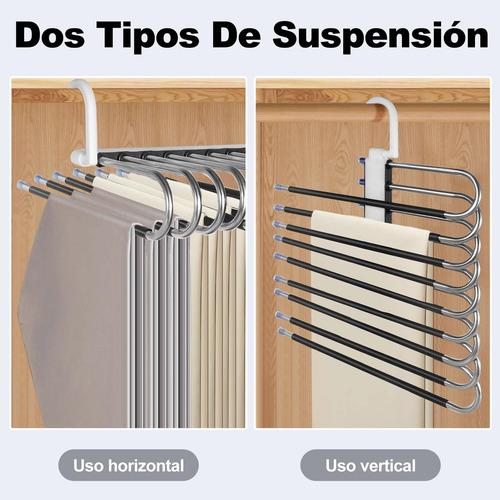 2pcs Perchas Ganchos Para Pantalones Ropa De 9 Niveles