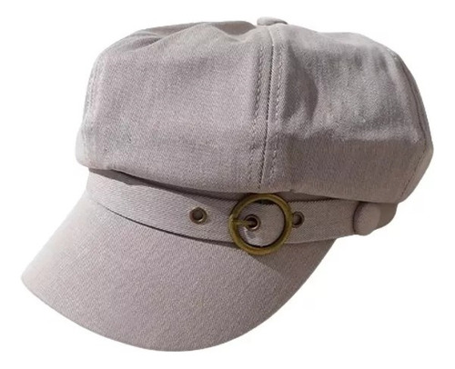 Boina Sombrero Gorra Peaked Cap Gabardina Hebilla Bronce