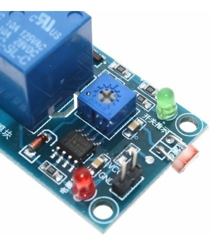 Módulo Relevador Con Sensor De Luz Ldr 5v Fotorresistencia