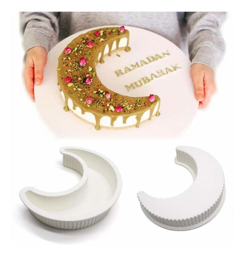 Echodone Crescent Moon Shape Silicone Cake Pan Moonlight