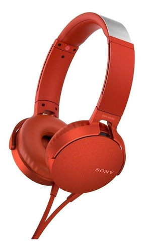 Fone de ouvido on-ear Sony MDR-XB550AP vermelho