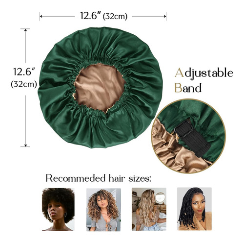 Yanibest - Gorro De Satén De Doble Capa, Gorro De Seda, Gorr