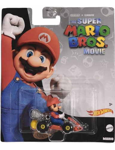 Filme de Super Mario Bros Mariokart Hot Wheels, cor vermelha
