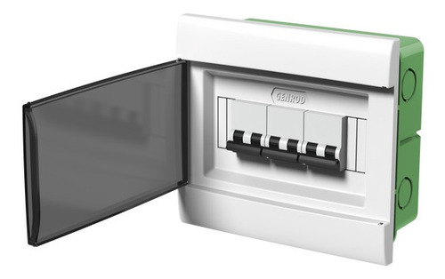 Imagen 1 de 4 de Caja Para Térmicas De Embutir Genrod Din 8 Polos