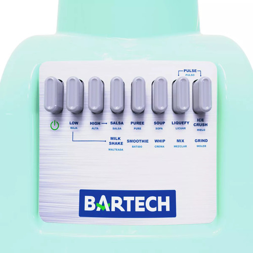 Combo/pack Licuadora Bartech 750w + Batidora 200w Menta Color Verde Menta