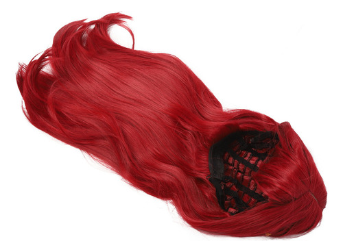 / Peluca Larga Roja Para Cosplay, Pelucas Rectas Bang