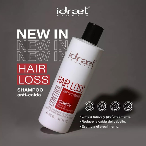Idraet Anti Caida Shampoo Hair Loss Control Complex X 300ml.