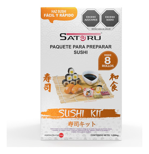 Sushi Kit Satoru / Para Hacer 8 Rollos-sushi