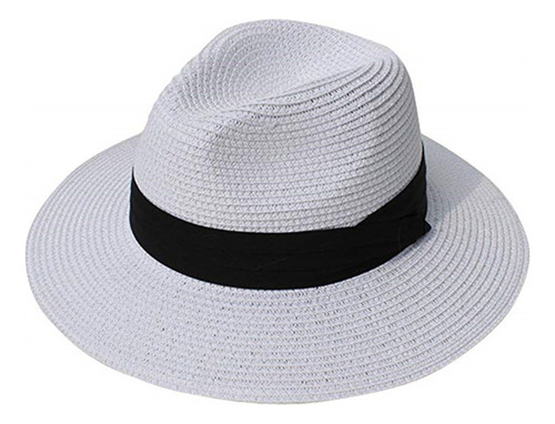 Sombrero De Paja Ancho En U Panama Roll Up Fedora 7885 .