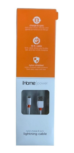 Imagen 3 de 3 de Cable Lightning Para iPhone, iPad Blanco 3 Mt Resistente