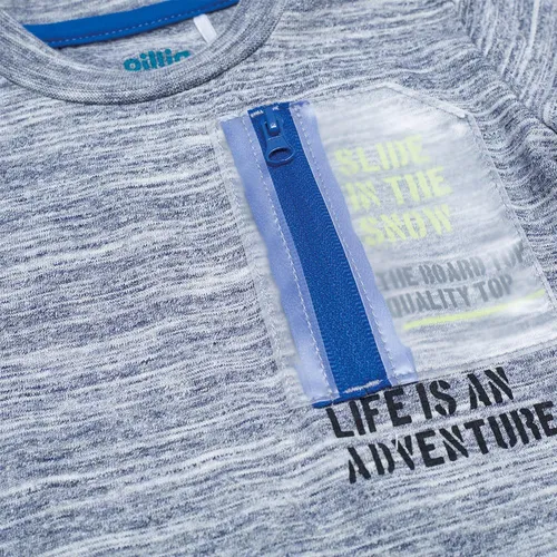 Polera Bebé Niño M/l Azul Pillin