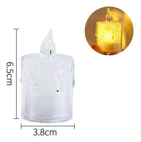 100 Velas Con Luz Led Con Pila Para Evento Por Mayoreo