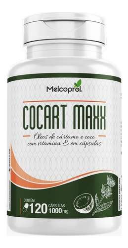 Óleo De Cartamo Coco Vitamina E 1000mg 120 Cápsulas + Laudo