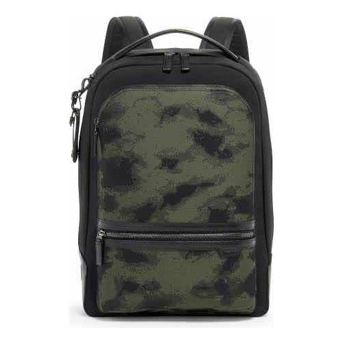 Tumi Backpack Bradner Leather Jacquard Camo Con Piel Negra