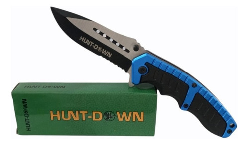 Navaja Hunt Down Defender 9961 Color Negro/azul Liso