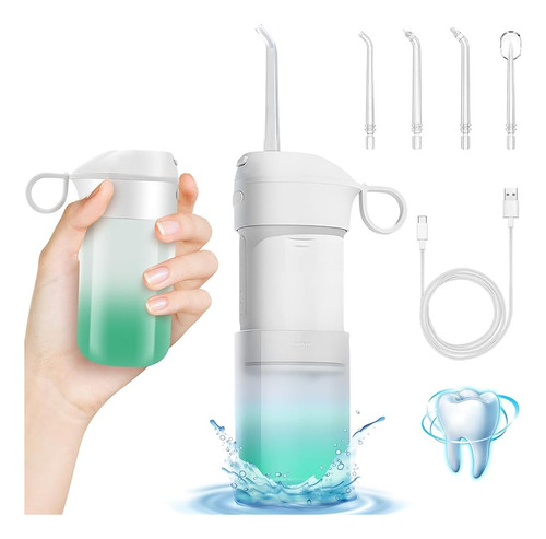 Mini Irrigador Dental Portátil, Recargable, 3 Modos, 4 Punta