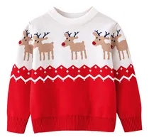Comprar Suéter Navideño Para Niños Alce De Dibujos Animados