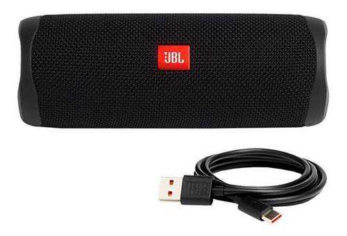 Caixa De Som Jbl Flip5 Bluetooth Prova D'água Preta Original