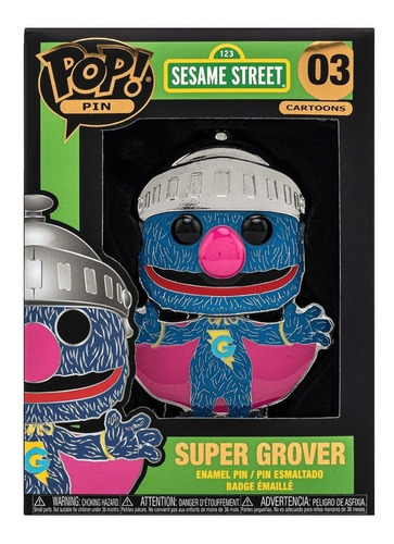 Funko Pop Pin Metalico Sesame Street - Super Grover #03