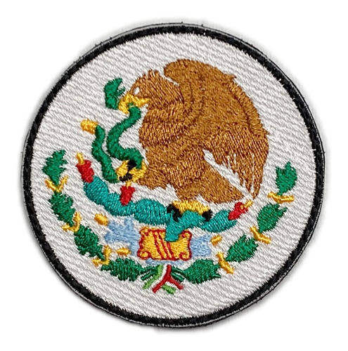 Escudo De Mexico Velcro - Parche Bordado