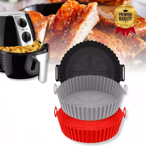 Air Fry Air Fryer Airfryer Micro-ondas Microondas Forno C/ Alça Cesta Fritadeira Bandeja Reutilizável Cozinha