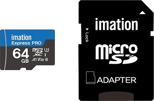 Micro Sd Imation Express Pro 64gb Con Adaptador Clase 10 U3