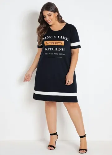 Vestido Camiseta Esportivo Moda Larguinho Plus Size Barato