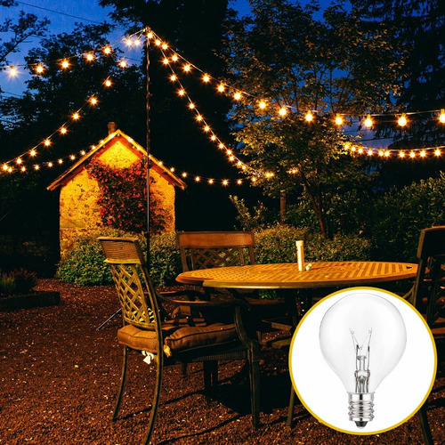 Imagen 7 de 7 de Guirnalda De Luces 27 Focos De Exterior Vintage Impermeable