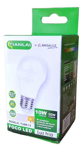 10 Pack Foco Led 10w Ahorrador Alta Gama Luz Blanca E27