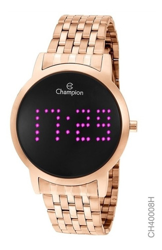 Relógio Champion Feminino Ref: Ch40008h Digital Led Rosé