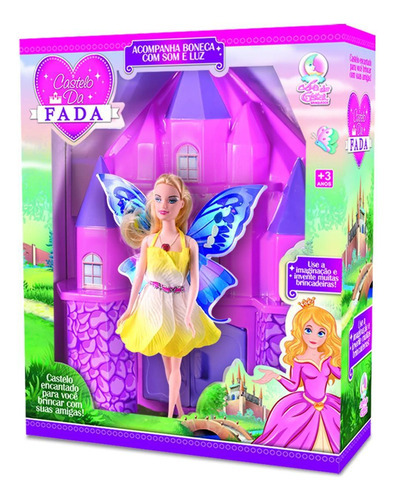 Brinquedo Infantil Castelo Com Fada Lua De Cristal