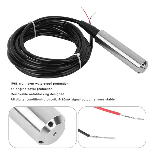 Sensor De Nivel De Agua, Sensor De Nivel Sumergible 4-20 Ma