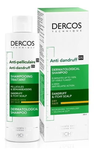 Vichy Dercos Shampoo Anti-caspa Cabello Seco 200 Ml