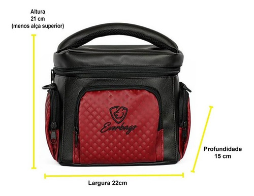Imagem 7 de 9 de Bolsa Térmica Fitness Bag Lancheira Funcional Marmita Vinho