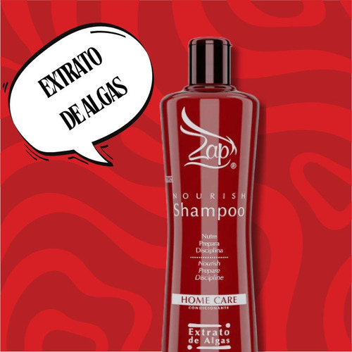 Shampoo Zap Nourish Extrato De Algas