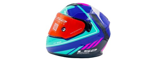 Casco Ls2 Turquesa Fucsia Ff320 Evo Ggio