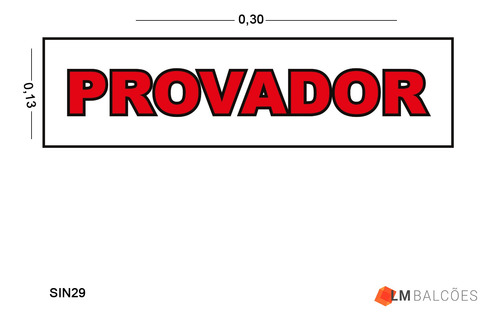 Placas De Sinalização Provador Em Pvc 30 X 13cm