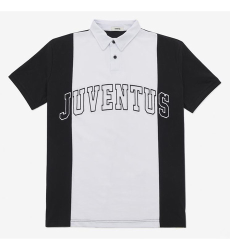 ¡¡¡ Oportunidad ¡¡ Polera Juventus Negra  Blanca Cortada