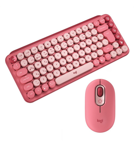 Logitech Combo Inalámbrico Pop Keys + Pop Mouse Heartbreaker