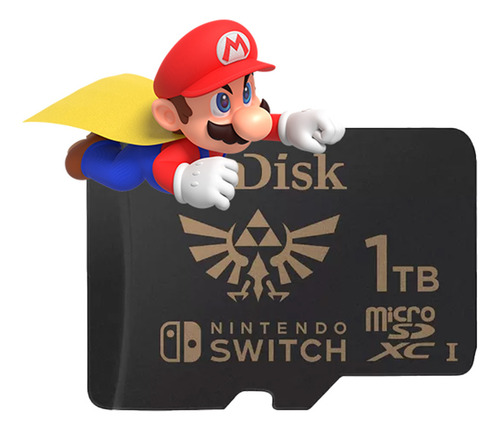 Memoria Micro Sd De 1 Tb Para Nintendo Switch 4k 100 Mb/s Adaptador Usb Incluido