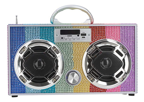 Wireless Express - Mini Boombox Con Altavoces Led, Altavoz B